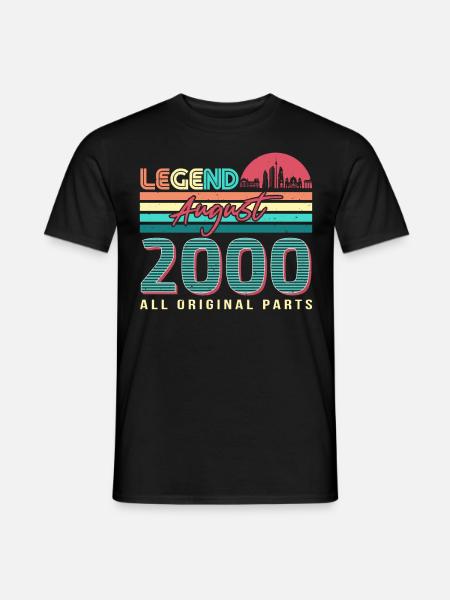 Birthday greeting August 2000 - Men's T-Shirt - black