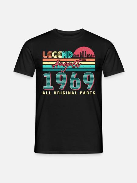 August 1969 Legende - Männer T-Shirt - Schwarz