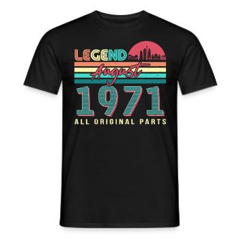Légende d’août 1971 - T-shirt homme - noir - Devant - AI Model Male 178 light (178cm)
