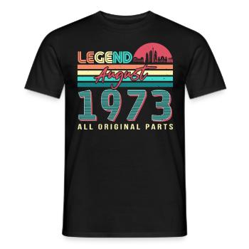 August 1973 Legend - Men's T-Shirt - black - Front - AI Model Male 178 light (178cm)