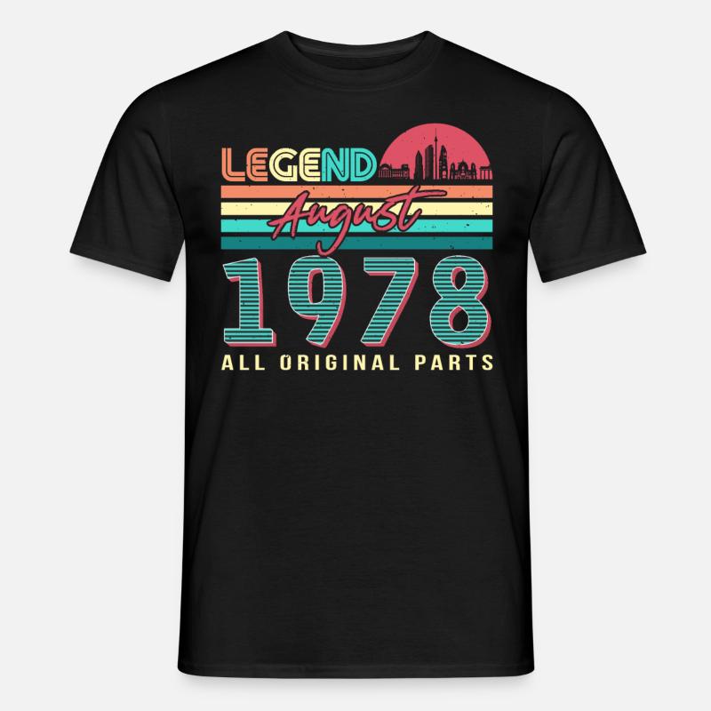 Retro 1978 August - Men's T-Shirt - black