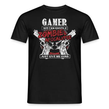 Zombie Apocalypse Gamer Monster - T-shirt homme - noir - Devant - AI Model Male 178 light (178cm)