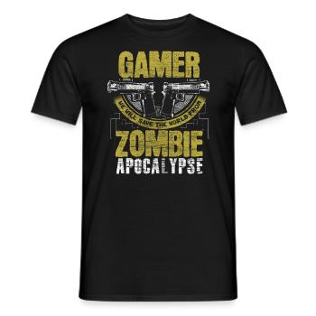 Zombie Apocalypse Virus Drôle Cadeau - T-shirt homme - noir - Devant - AI Model Male 178 light (178cm)