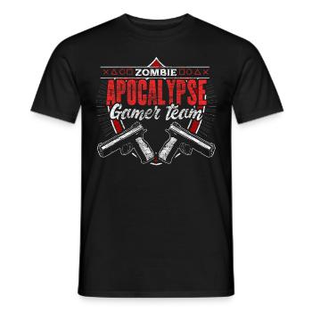 Zombie Apocalypse Survival Gift Idea - Men's T-Shirt - black - Front - AI Model Male 178 light (178cm)