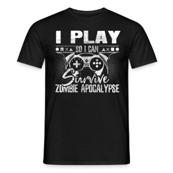 Zombie Apocalypse Undead Halloween - Men's T-Shirt - black - Front - AI Model Male 178 light (178cm)