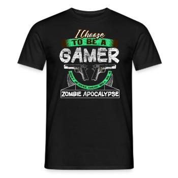 Zombie Apokalypse Geschenkidee - Männer T-Shirt - Schwarz - Vorne - AI Model Male 178 light (178cm)