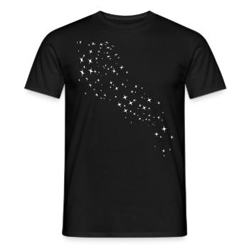 Poussière d’étoile blanche - T-shirt homme - noir - Devant - AI Model Male 178 light (178cm)