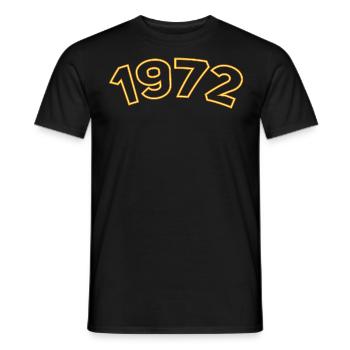 1972 year yellow - Men's T-Shirt - black - Front - AI Model Male 178 light (178cm)