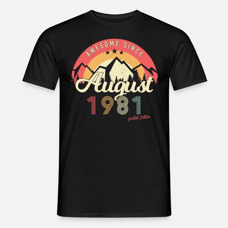 August 1981 Limitierte Edition - Männer T-Shirt - Schwarz