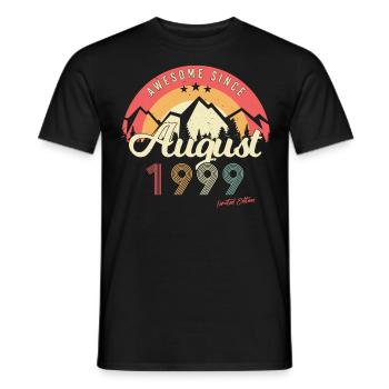 Legendary August 1999 - Men's T-Shirt - black - Front - AI Model Male 178 light (178cm)