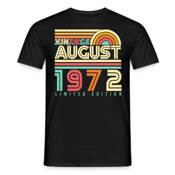 50. Jahrestag August 1972 - Männer T-Shirt - Schwarz - Vorne - AI Model Male 178 light (178cm)