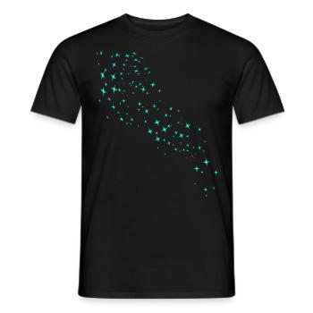 Grüner Sternenstaub - Männer T-Shirt - Schwarz - Vorne - AI Model Male 178 light (178cm)