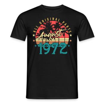 50. Jahrestag August 1972 - Männer T-Shirt - Schwarz - Vorne - AI Model Male 178 light (178cm)