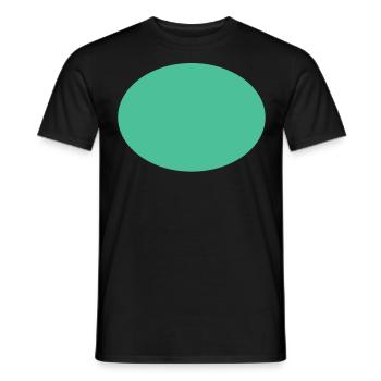 Ovale vert Conception simple - T-shirt homme - noir - Devant - AI Model Male 178 light (178cm)