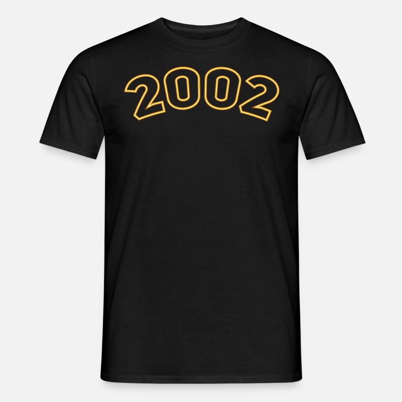 Année chanceuse 2002 Jaune Simple - T-shirt homme - noir