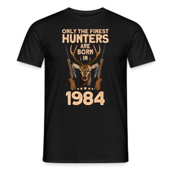 Jäger 38. Geburtstag Hirsch Jagen Geschenk - Männer T-Shirt - Schwarz - Vorne - AI Model Male 178 light (178cm)