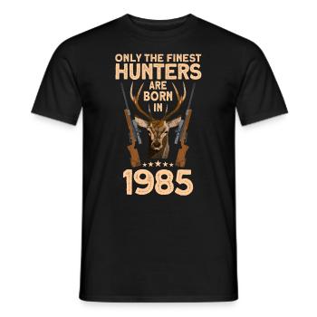 Jäger 37. Geburtstag Hirsch Jagen Geschenk - Männer T-Shirt - Schwarz - Vorne - AI Model Male 178 light (178cm)