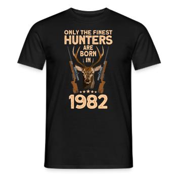 Jäger 40. Geburtstag Hirsch Jagen Geschenk - Männer T-Shirt - Schwarz - Vorne - AI Model Male 178 light (178cm)