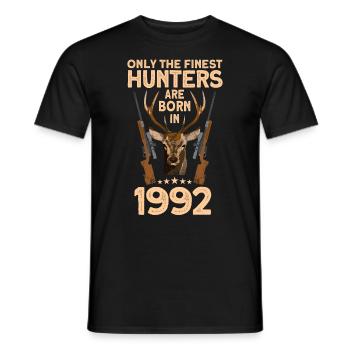 Jäger 30. Geburtstag Hirsch Jagen Geschenk - Männer T-Shirt - Schwarz - Vorne - AI Model Male 178 light (178cm)