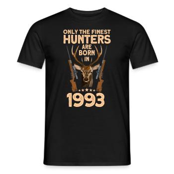 Jäger 29. Geburtstag Hirsch Jagen Geschenk - Männer T-Shirt - Schwarz - Vorne - AI Model Male 178 light (178cm)