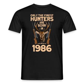 Jäger 36. Geburtstag Hirsch Jagen Geschenk - Männer T-Shirt - Schwarz - Vorne - AI Model Male 178 light (178cm)