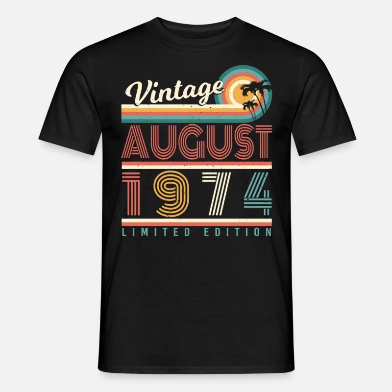 1974 August Limitierte Edition - Männer T-Shirt - Schwarz
