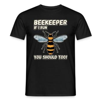 Apiculteur - si je cours, vous devriez aussi être drôle - T-shirt homme - noir - Devant - AI Model Male 178 light (178cm)