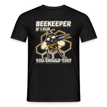 Apiculteur - si je cours, vous devriez aussi être drôle - T-shirt homme - noir - Devant - AI Model Male 178 light (178cm)