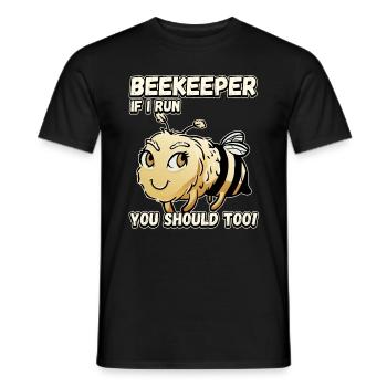 Apiculteur - si je cours, vous devriez aussi être drôle - T-shirt homme - noir - Devant - AI Model Male 178 light (178cm)