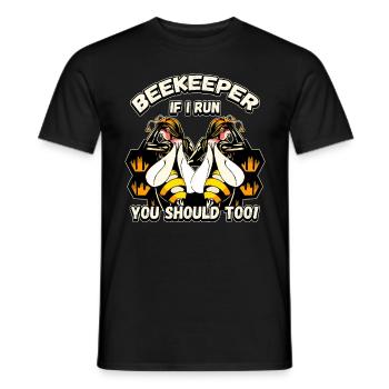 Apiculteur - si je cours, vous devriez aussi être drôle - T-shirt homme - noir - Devant - AI Model Male 178 light (178cm)
