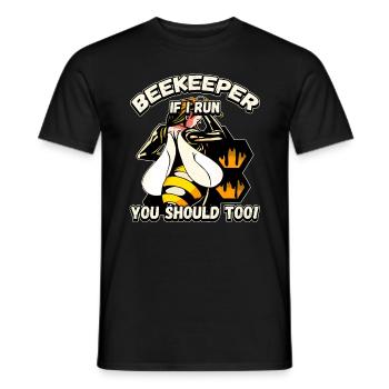 Apiculteur - si je cours, vous devriez aussi être drôle - T-shirt homme - noir - Devant - AI Model Male 178 light (178cm)