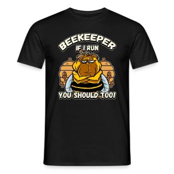 Apiculteur - si je cours, vous devriez aussi être drôle - T-shirt homme - noir - Devant - AI Model Male 178 light (178cm)