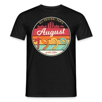 Geboren August 1999 - Männer T-Shirt - Schwarz - Vorne - AI Model Male 178 light (178cm)