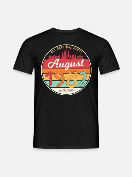 40e anniversaire août 1982 - T-shirt homme - noir