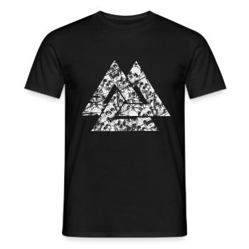 Valknut Wotan Knot Viking Warriors Norsemen - Men's T-Shirt - black - Front - AI Model Male 178 light (178cm)