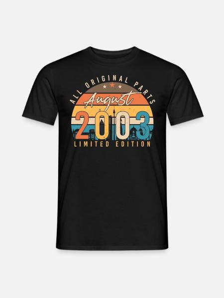 Geboren Im August 2003 - Männer T-Shirt - Schwarz
