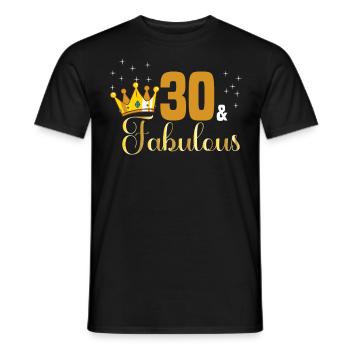 30 and Fabulous - 1992 Queen 30th birthday - Men's T-Shirt - black - Front - AI Model Male 178 light (178cm)