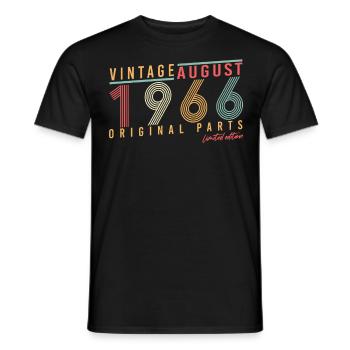 Original août 1966 - T-shirt homme - noir - Devant - AI Model Male 178 light (178cm)