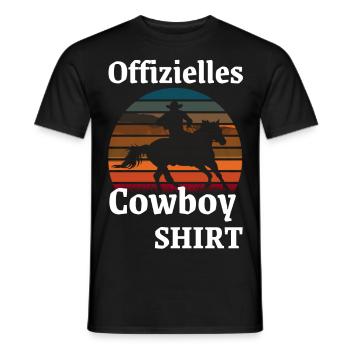 Westernreiten Western Reiter Cowboy Reitkleidung - Männer T-Shirt - Schwarz - Vorne - AI Model Male 178 light (178cm)