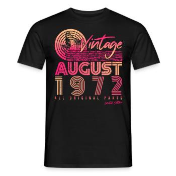 50. Jahrestag August 1972 - Männer T-Shirt - Schwarz - Vorne - AI Model Male 178 light (178cm)