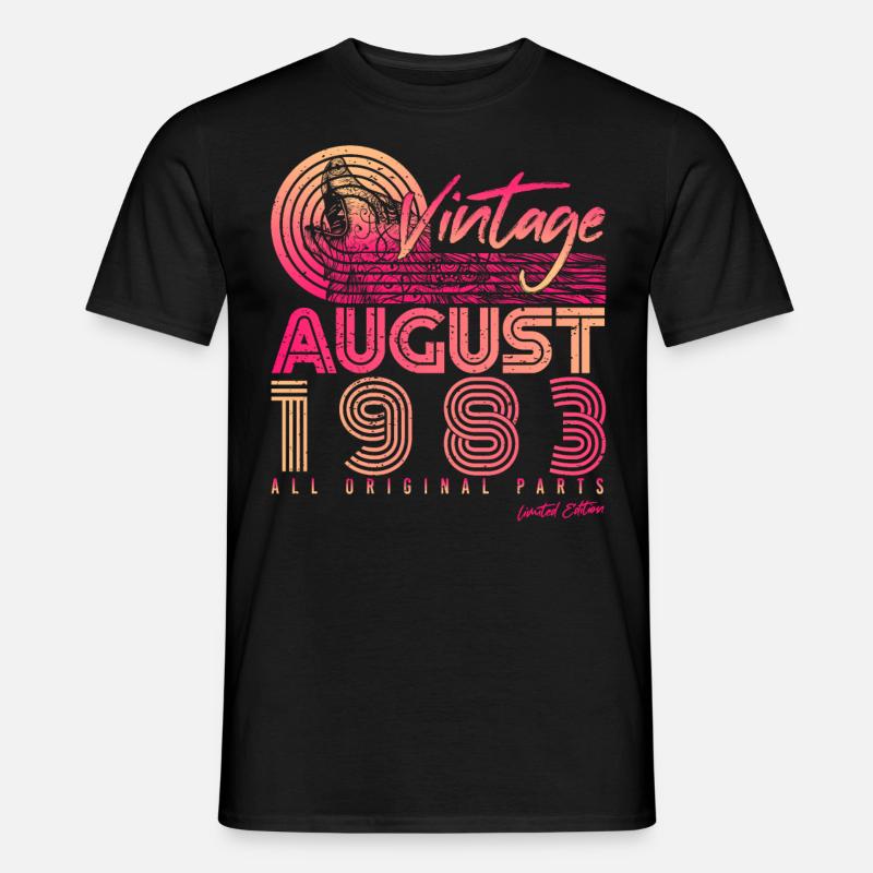 August 1983 Geschenkidee - Männer T-Shirt - Schwarz