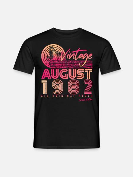 40e anniversaire août 1982 - T-shirt homme - noir