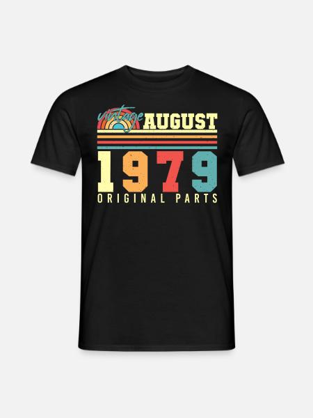 August 1979 Geschenkidee - Männer T-Shirt - Schwarz