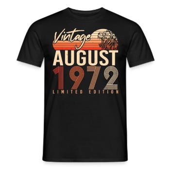 50. Jahrestag August 1972 - Männer T-Shirt - Schwarz - Vorne - AI Model Male 178 light (178cm)