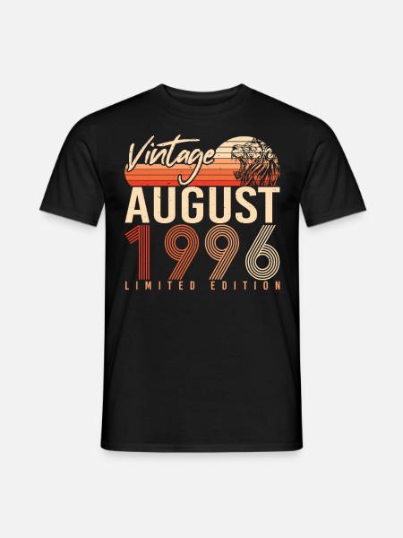 Geburtsmonat August 1996 - Mænd T-shirt - sort