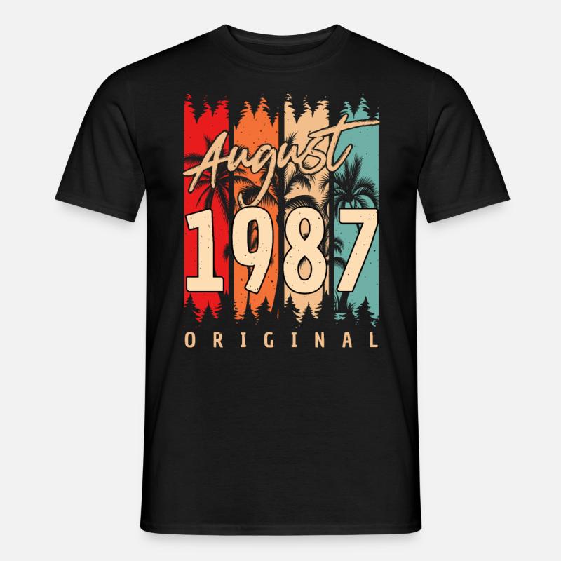Geschenkidee Für August 1987 - Männer T-Shirt - Schwarz