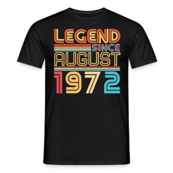 50. Jahrestag August 1972 - Männer T-Shirt - Schwarz - Vorne - AI Model Male 178 light (178cm)