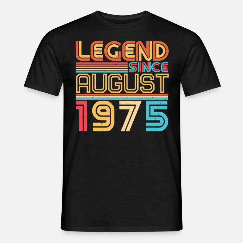 August 1975 Geschenkidee - Männer T-Shirt - Schwarz