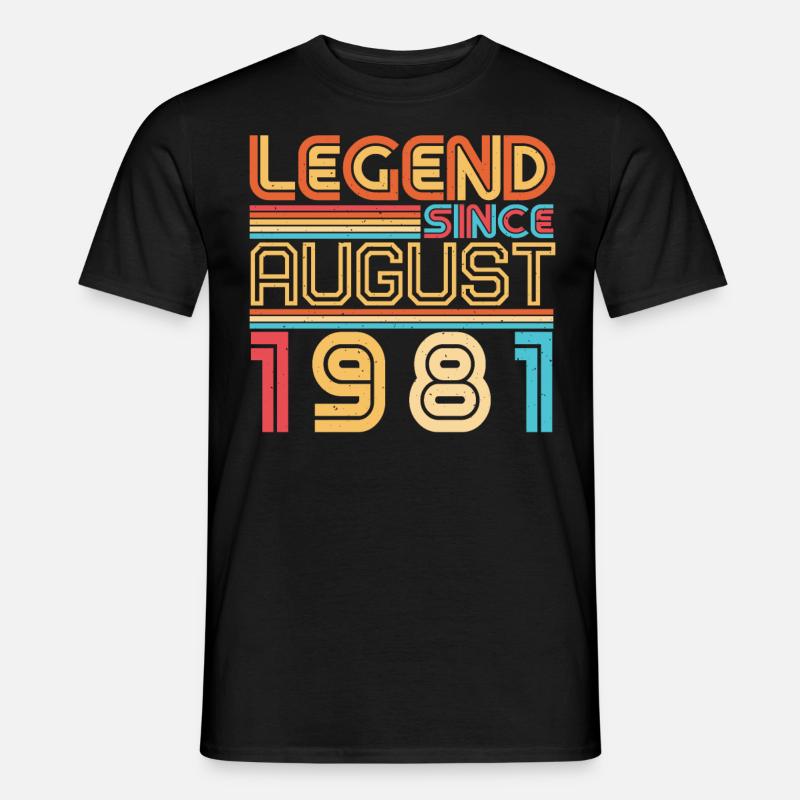 Année de construction Août 1981 - T-shirt homme - noir