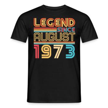 August 1973 Geschenkidee - Männer T-Shirt - Schwarz - Vorne - AI Model Male 178 light (178cm)